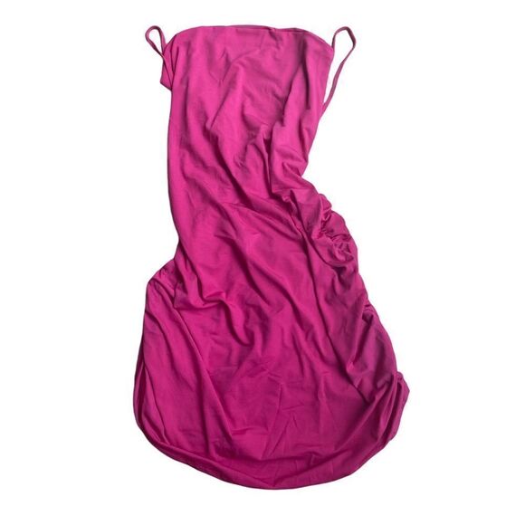 Flounce London Slinky Cowl Neck Mini Dress Fuchsia Sz 22UK 18 US NWT - Picture 7 of 10